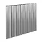 Reina Luca Horizontal Single Panel Aluminium Radiator - Polished Large Image