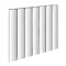 Reina Luca Horizontal Single Panel Aluminium Radiator - White Large Image