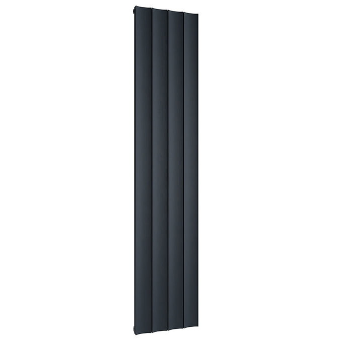 Reina Luca Vertical Double Panel Aluminium Radiator - Anthracite Large Image