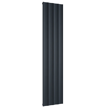 Reina Luca Vertical Double Panel Aluminium Radiator - Anthracite Profile Large Image