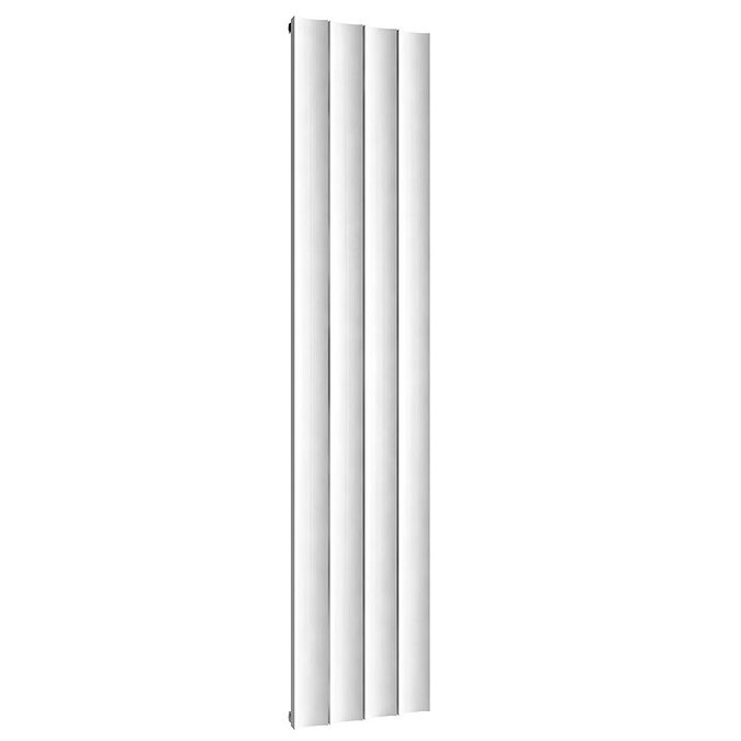 Reina Luca Vertical Double Panel Aluminium Radiator - White Large Image