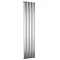 Reina Luca Vertical Single Panel Aluminium Radiator - Polished Large Image