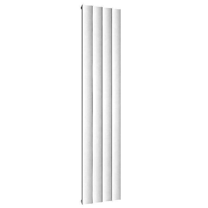 Reina Luca Vertical Single Panel Aluminium Radiator - White Large Image