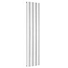 Reina Luca Vertical Single Panel Aluminium Radiator - White Large Image