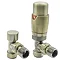 Reina Modal TRV Angled Radiator Valves with Lockshield - Bronze Large Image