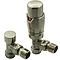 Reina Modal TRV Angled Radiator Valves with Lockshield - Brushed Chrome Large Image