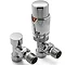 Reina Modal TRV Angled Radiator Valves with Lockshield - Chrome Large Image