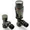 Reina Modal TRV Angled Radiator Valves with Lockshield - Oiled Bronze Large Image