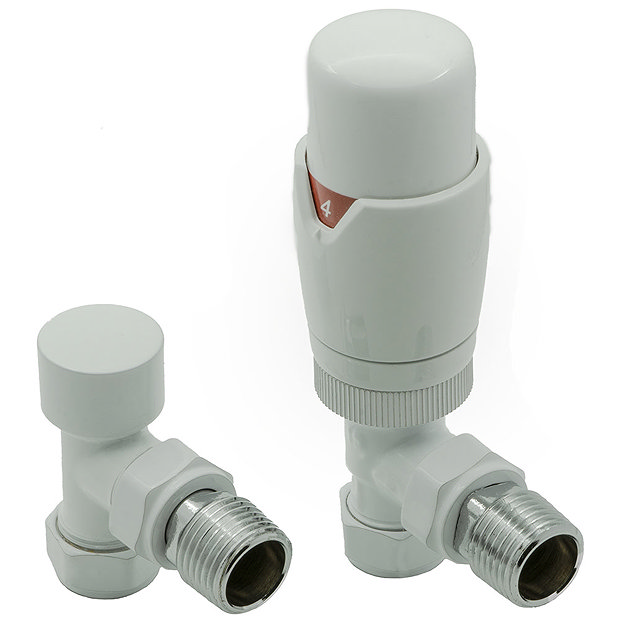 Different radiator valves - Straight, angled and corner