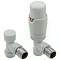 Reina Modal TRV Angled Radiator Valves with Lockshield - White Large Image