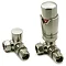 Reina Modal TRV Corner Radiator Valves with Lockshield - Brushed Chrome Large Image