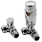 Reina Modal TRV Corner Radiator Valves with Lockshield - Chrome Large Image