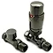 Reina Modal TRV Straight Radiator Valves with Lockshield - Oiled Bronze Large Image