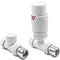 Reina Modal TRV Straight Radiator Valves with Lockshield - White Large Image