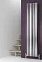 Reina Nerox Vertical Single Panel Stainless Steel Radiator - Satin Large Image