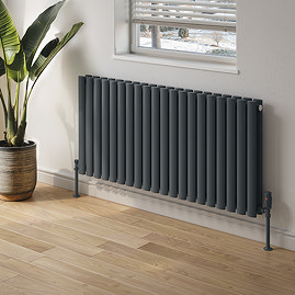 Reina Neva Horizontal Double Panel Designer Radiator - Anthracite