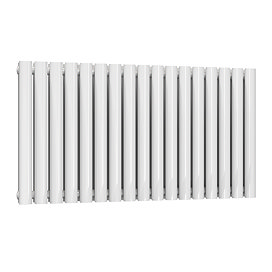 Reina Neva Horizontal Double Panel Designer Radiator - White