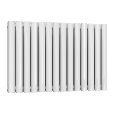 Reina Neva Horizontal Double Panel Designer Radiator - White Profile Large Image