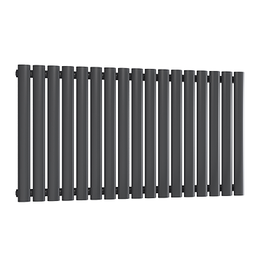 Reina Neva Horizontal Single Panel Designer Radiator - Anthracite Profile Large Image