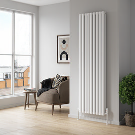 Reina Neva Vertical Double Panel Designer Radiator - White