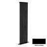 Reina Neva Vertical Single Panel Designer Radiator - 1500 x 413mm - Jet Black Large Image