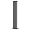 Reina Oria Vertical Steel Designer Radiator - 1800 x 270mm - Black Large Image