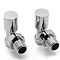 Reina Portland Angled Radiator Valves - Chrome Large Image