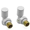 Reina Portland Angled Radiator Valves - White Large Image