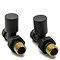 Reina Portland Straight Radiator Valves - Anthracite Large Image