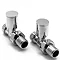 Reina Portland Straight Radiator Valves - Chrome Large Image