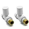 Reina Portland Straight Radiator Valves - White Large Image