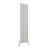 Reina Quadral Vertical Double Panel Aluminium Radiator - White  Profile Large Image