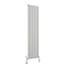 Reina Quadral Vertical Double Panel Aluminium Radiator - White  Profile Large Image