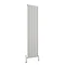 Reina Quadral Vertical Double Panel Aluminium Radiator - White Profile Large Image