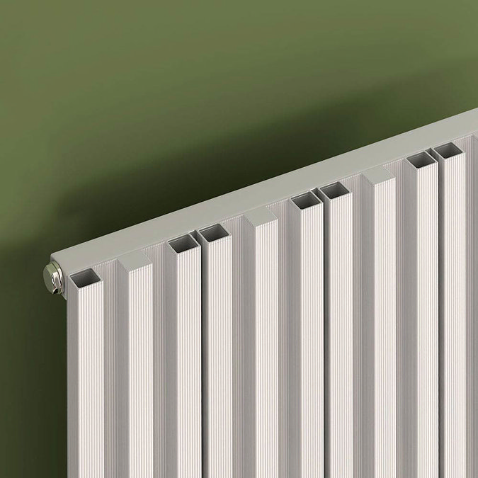 Reina Quadral Vertical Single Panel Aluminium Radiator - Anthracite Profile Large Image