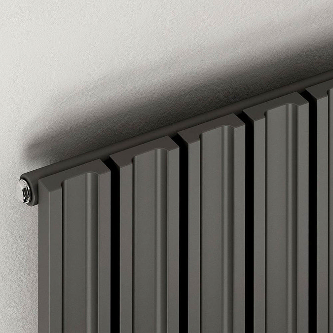 Reina Raile Vertical Steel Designer Radiator - Anthracite  Profile Large Image