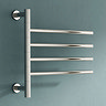 Reina Rance H475 x W500mm Dry Electric Swivel Heated Towel Rail  Profile Large Image