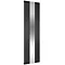 Reina Reflect Vertical Steel Designer Radiator - 1800 x 445mm - Black Large Image