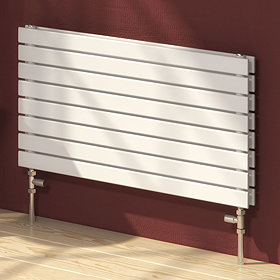 Reina Rione Double Panel Steel Designer Radiator - White Large Image