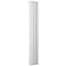Reina Round Double Panel Steel Designer Radiator - White Large Image
