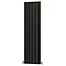 Reina Savona Vertical Aluminium Radiator - Black Large Image
