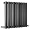 Reina Sena Horizontal Steel Designer Radiator - Black Large Image