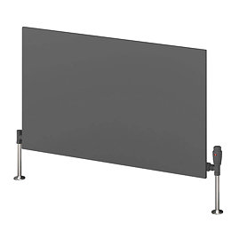 Reina Slimline Horizontal Steel Designer Radiator - Anthracite Large Image