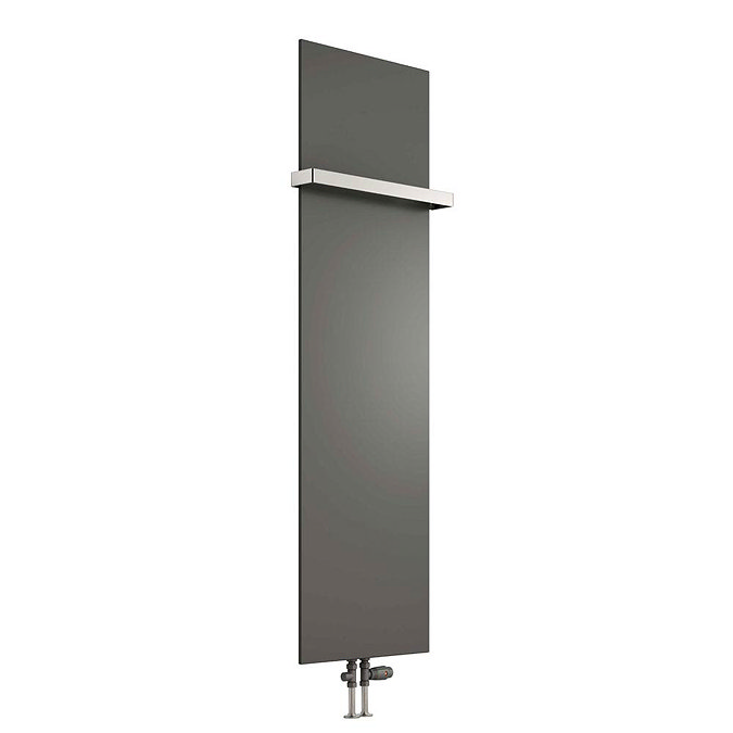 Reina Slimline Vertical Steel Designer Radiator - Anthracite Large Image