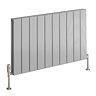Reina Stadia Horizontal Double Panel Aluminium Radiator - Polished Large Image