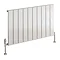 Reina Stadia Horizontal Single Panel Aluminium Radiator - White Large Image