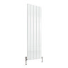 Reina Stadia Vertical Double Panel Aluminium Radiator - White Large Image