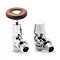 Reina Surrey Traditional Angled Radiator Valves - Chrome Large Image