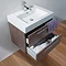 Premier Relax Wall Mounted Unit inc Basin - Oak Finish Profile Large Image