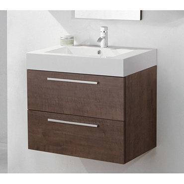 Premier Relax Wall Mounted Unit inc Basin - Oak Finish Profile Large Image